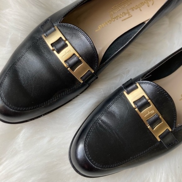Gold Buckle Loafers